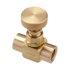 Brass Gas Needle Valve 1/4"NPT x 1/4"NPT Female for water gas
