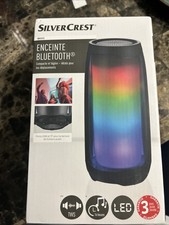 SILVER CREST Basic ENCEINTE BLUETOOTH Portable LED Colored Loud Speaker Sealed