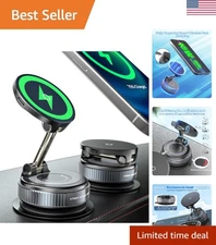 360° Adjustable Magnetic Wireless Car Phone Holder for iPhone & Samsung Devices