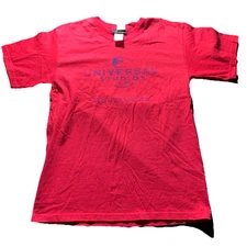 VTG 90’s Universal Studios Hollywood Theme Park MED T Shirt Red USA Holiday NOS