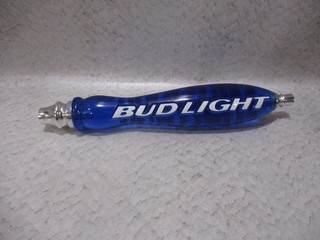 Bud Light Beer Bar Tap Handle Blue and White 12 Inch Clean