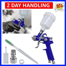 Mini HVLP Touch Up Spray Gun with 0.8 mm Nozzle, 125 cc Cup Gravity Feed Air ...