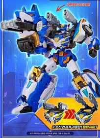 [NO BOX] Authentic Metal Cardbot W Blaion & Blue Cop Grand Blue Leon Robot Set