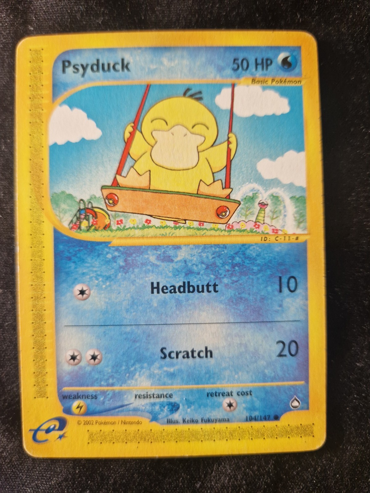Psyduck *LP-NM* Pokemon Card Aquapolis Common #104/147 2002