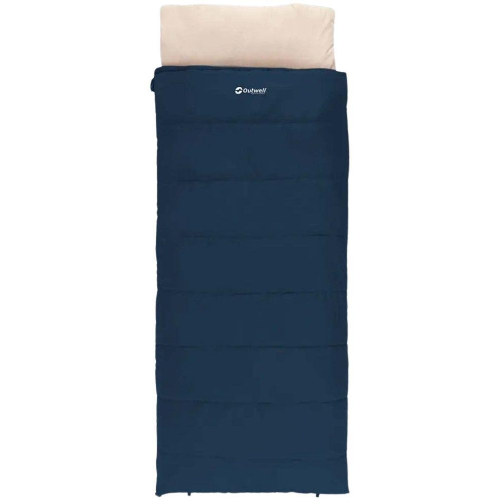 Warm Reversible Bag - Outwell Sleeping Bag Contour Lux - Right Zip (Deep Blue)