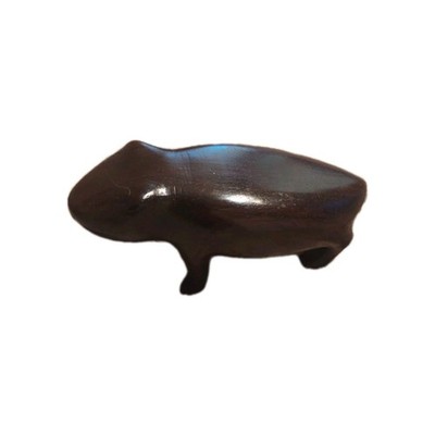 Hand Carved Wooden Frog Figurine
