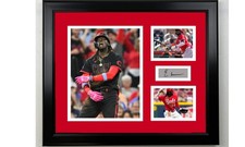 Framed Elle De La Cruz Reds Facsimile Signature Baseball 15"x12" 3 Photo Collage