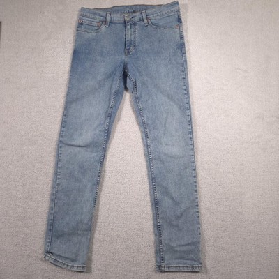 Levis 511 Jeans Mens 32x34 Light Wash Blue Slim Fit Tapered Denim Pants