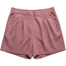 Torrid Dark Rose Challis Pleated Shorts Plus Size 2 2X Elastic Back