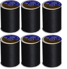 Coats & Clark Dual Duty All Purpose Thread 400 Yards Black 230-2 (6-Pack)