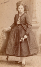 32/1027 FOTO HARTPAPPE CDV SPREEWALD TRACHT FRAU BRAUCHTUM CARL METZNER  COTTBUS