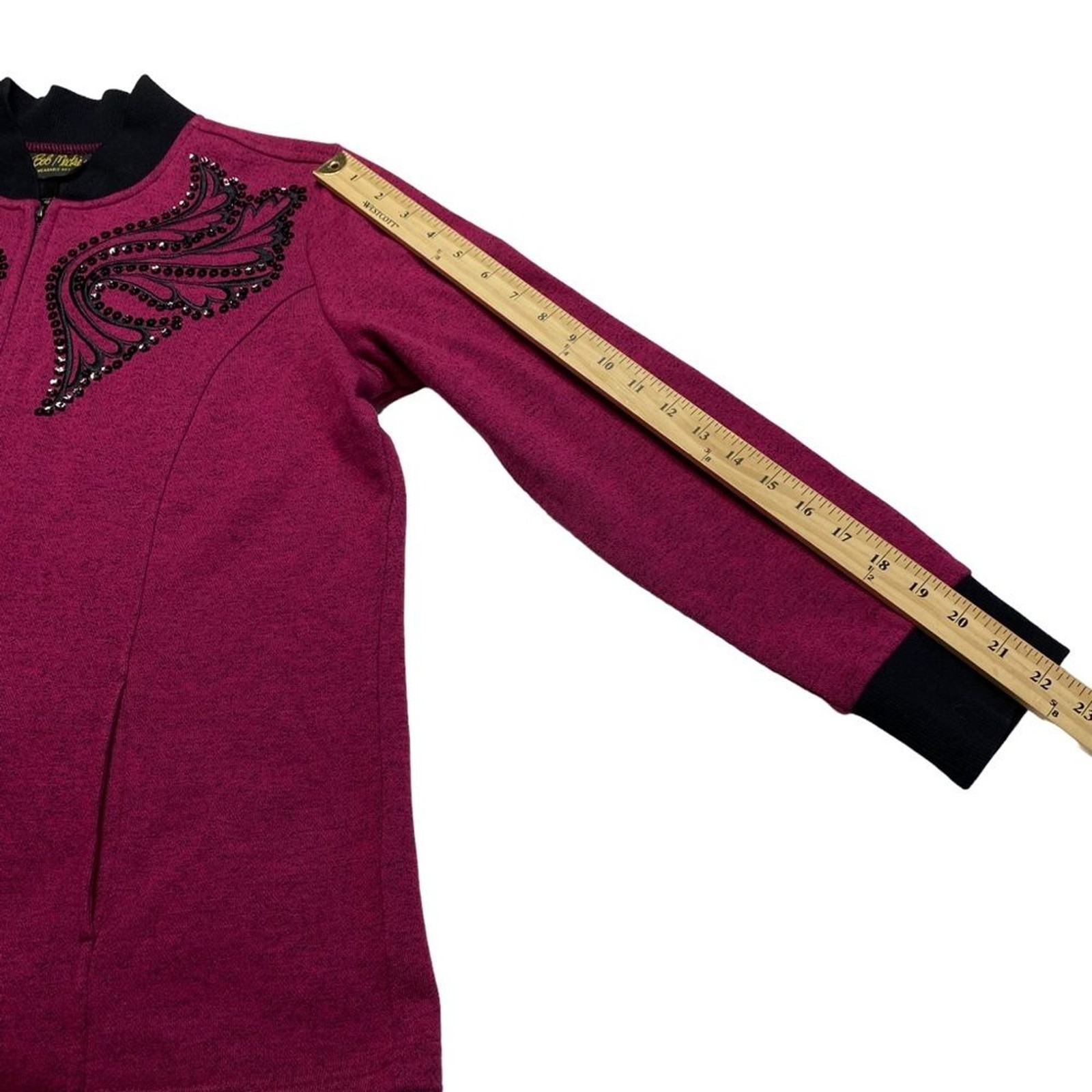 Vintage Bob Mackie Wearable Art Sequined Zip Fron… - image 9
