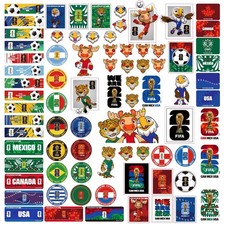 FIFA World Cup 2026 Stickers - Official 3 Inches, Fifa Nation Collection B