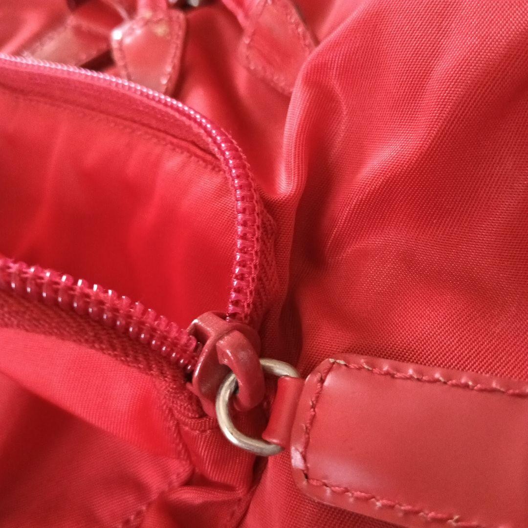 PRADA VELA Mini Nylon Backpack Red Authentic Near… - image 6