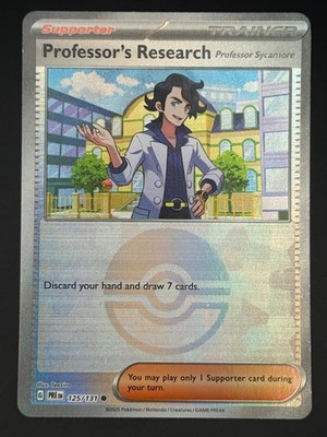 PROFESSOR'S RESEARCH (POKE BALL PATTERN) 125/131 PRISMATIC EVOLUTIONS NM/M