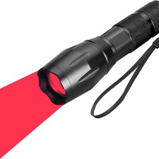 Red Light Flashlight, 1 Mode Red LED Flashlight, Red Flashlight, Red LED Red