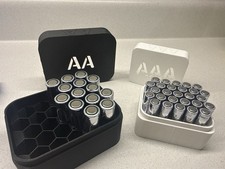 AA  AAA Battery Organizer Case Storage with Lid