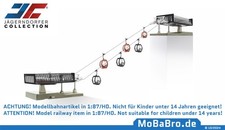 Jägerndorfer "Doppelmayr D-Line 10er" schwarze Seilbahn H0 | 1:87 - JC82492