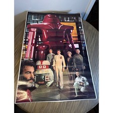 Vintage 1979 Walt Disney The Black Hole Poster Storybook 24x36 Multicolor Sci-Fi