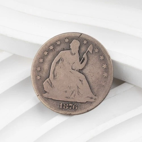 1876-S Seated Liberty Half Dollar US San Fransisco 90% - 1204B