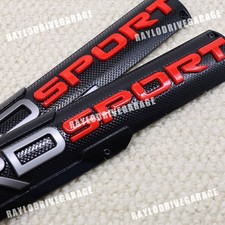 3d Raised Black Red Fender Door Side Badge For Tacoma Trd Sport Sticker Emblems