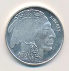 2012 SILVERTOWNE INDIAN BUFFALO DESIGN 1 ONE TROY OUNCE .999 SILVER ROUND