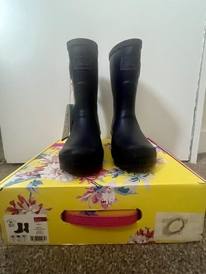JOULES NAVY BLUE ADJUSTABLE MATT MID CALF WELLIES UK3 BNWT *in a