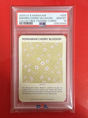 【PSA10】MONOGRAM CHERRY BLOSSOM 023 C PSA 10 LOUIS VUITTON x TAKASHI MURAKAMI LV MONOGRAM CHERRY BLOSSOM