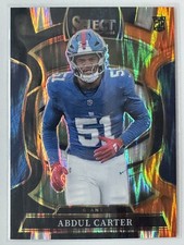 2025 Panini Select - Concourse Abdul Carter #95 Black & Orange Shock Prizm (RC)
