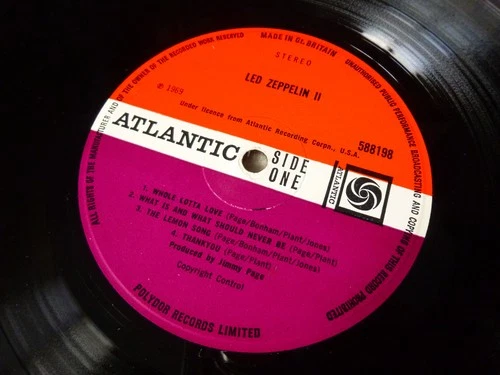 Mis-Press LEMON/'THANKYOU' A5/B5 Led Zeppelin II(2) Red/Plum 588198 Lp COPYRIGHT