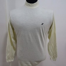 Jaeger Mens 100  Wool Crew Neck Jumper Cream Chest 44/46 UK Size L REF Y02245 