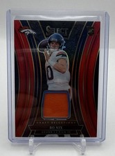2024 Panini Select - Draft Selections Memorabilia Bo Nix #DSM-BNX Red Prizm...
