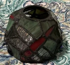 VTG TIFFANY STYLE DRAGONFLY STAINED GLASS LAMP SHADE 3-1/2” DIA. BY 2” TALL