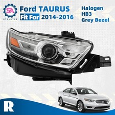 For 2014-2016 Ford Taurus Halogen Headlight W Hb3 Bulb Gray Trim Passenger Side For 2014-2016 Ford Taurus Halogen Headlight W Hb3 Bulb Gray Trim Passenger Side