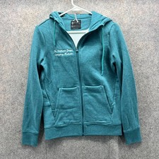 Figs Hoodie Womens XXS Blue White Full Zip Fleece On Shift Cotton Jacket Medical