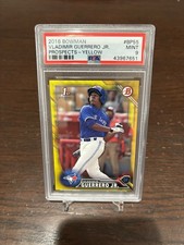 Bowman 2016 Prospects Vladimir Guerrero Jr. Rookie #BP55 Yellow PSA 9 Blue Jays