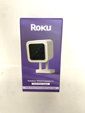 Roku Outdoor Wired Camera SE w/ 12.5FT Power Adapter Security Camera