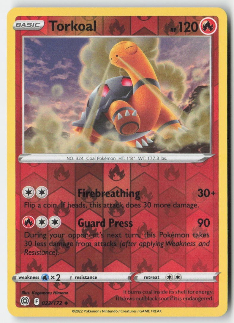 Torkoal 023/172 Uncommon MP Reverse Holo - Brilliant Stars