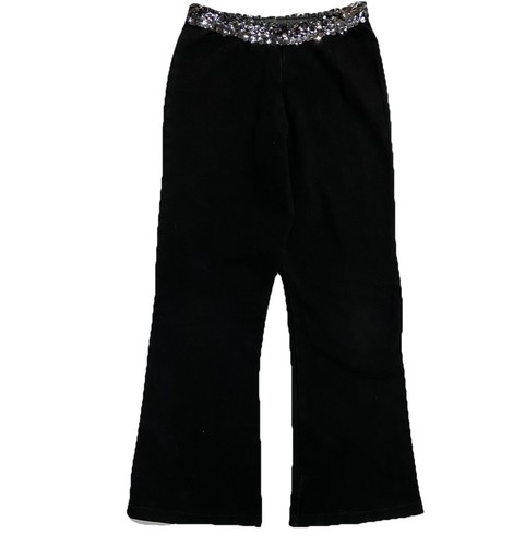 Les Tout Petits by Lois Letzt Girls Black Active Pants Sequin Waistband Size 8 - Picture 10 of 12