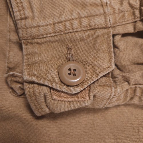 Old Navy Canvas Military Jacket Men's XL Brown Zip Up Pockets Utility Chore - Picture 3 of 13