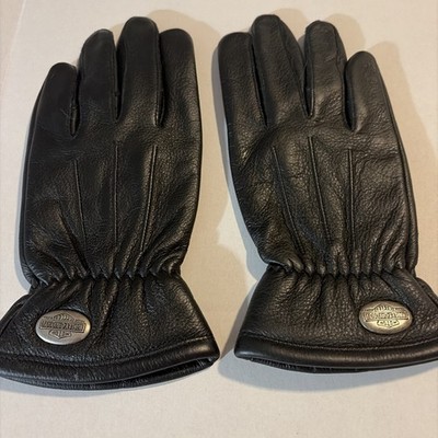 Harley Davidson Women s Gloves Genuine Black Leather Size Small HD Emblems NWOT!