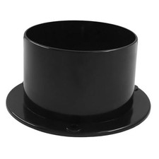 Duct Connector Flange, 3 Inch ABS Plastic Vent Connector, Black Straight Pipe