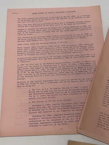 Folletos de prisión de Michigan - Historia de la pena capital y reglas de visita 1965 - Imagen 2 de 4