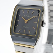 Orologio da polso RADO DiaStar 204.0268.3 quarzo quadrante grigio bicolore quadrato vintage