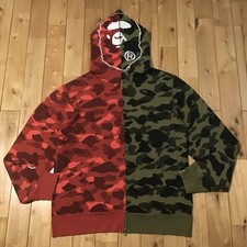 2Xl Ape Head Full Zip Hoodie 1St Camo Red A Bathing Bape
