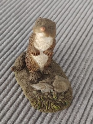 OTTER mit FISCH FIGUR LEONARDO SAMMLUNG ca. 3'' hoch