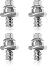 4 PCS Side Post Battery Terminal Bolts, 3/8-16 Stud Thread Extender Screw for St