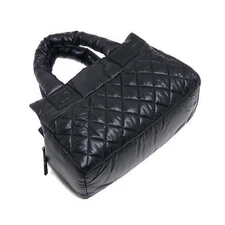 CHANEL Coco Cocoon HandBag Mini Boston Bag Matelasse Nylon Black A48619 975185