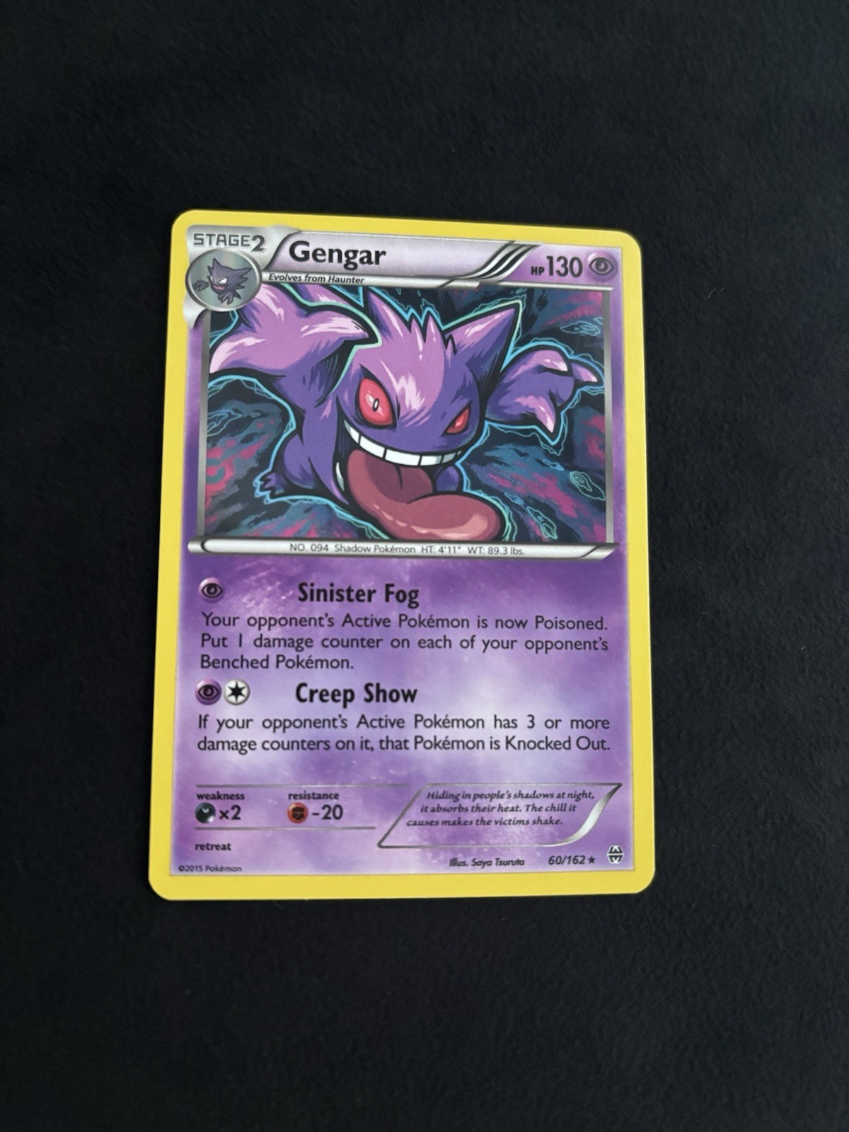 Gengar 60/162 Breakthrough Holo Pokémon TCG - LP