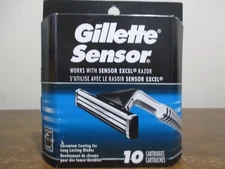 1 pack of 10 gillette sensor razor cartridges